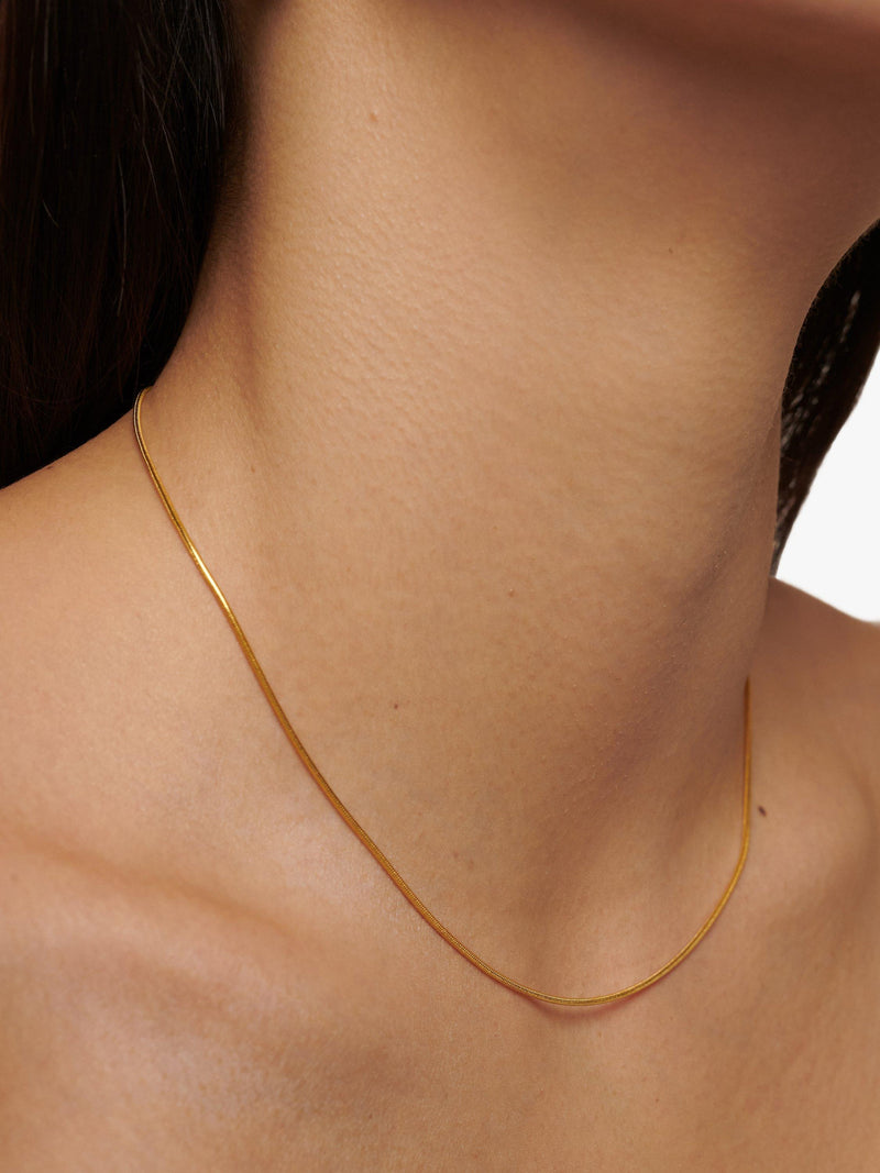 Monica Vinader Round Thin Snake Chain Necklace 41-46cm - British product