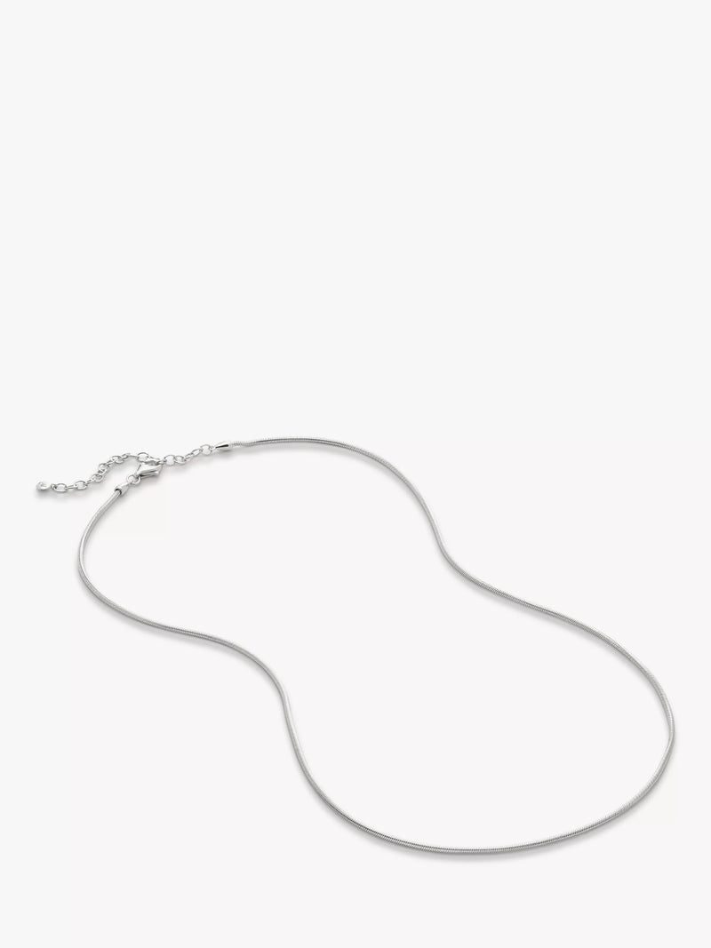 Monica Vinader Round Thin Snake Chain Necklace 41-46cm