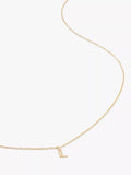 Monica Vinader Yellow Gold Small Initial Pendant Necklace