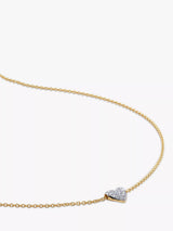 John Lewis Monica Vinader Diamond Heart Necklace, Gold- Buy online at McGrocer