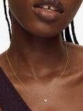 Monica Vinader diamond heart necklace in gold vermeil - British product