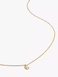 Monica Vinader Yellow Gold Small Initial Pendant Necklace