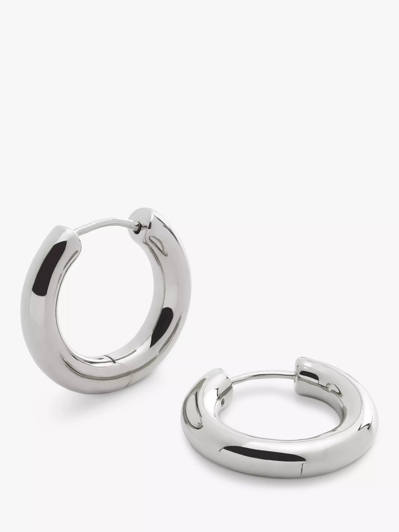 Monica Vinader small hoop earrings sterling silver (British brand)