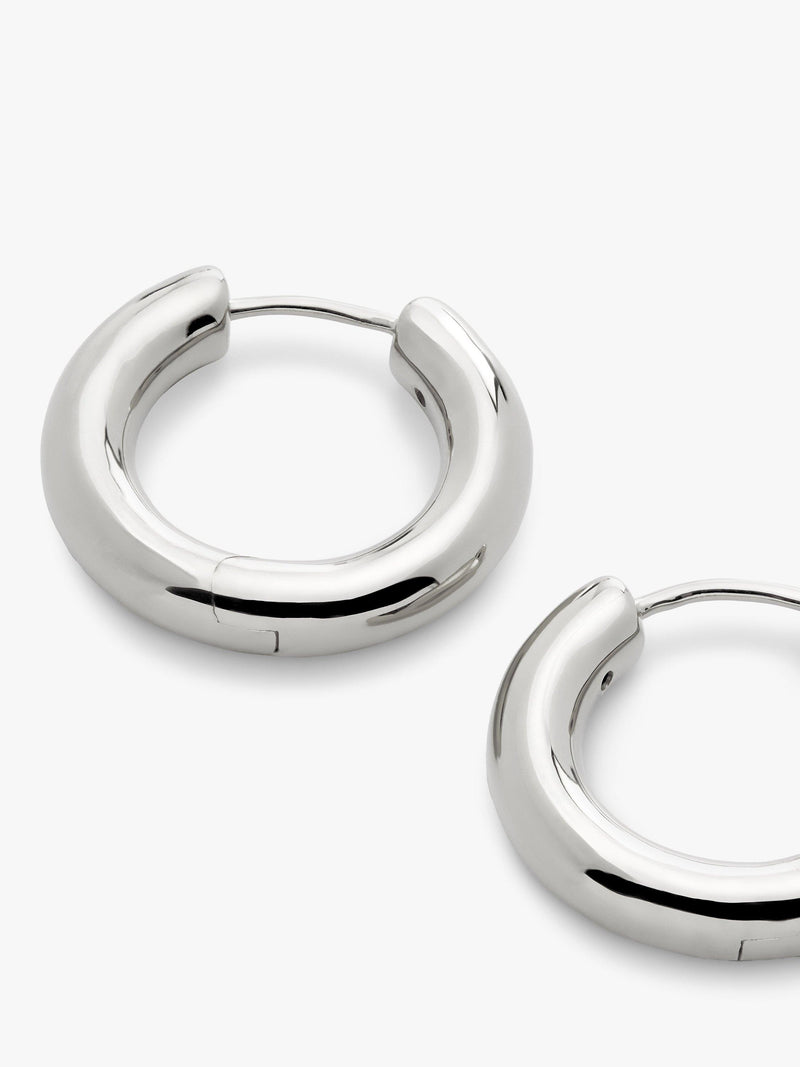 Monica Vinader small hoop earrings sterling silver (British brand)