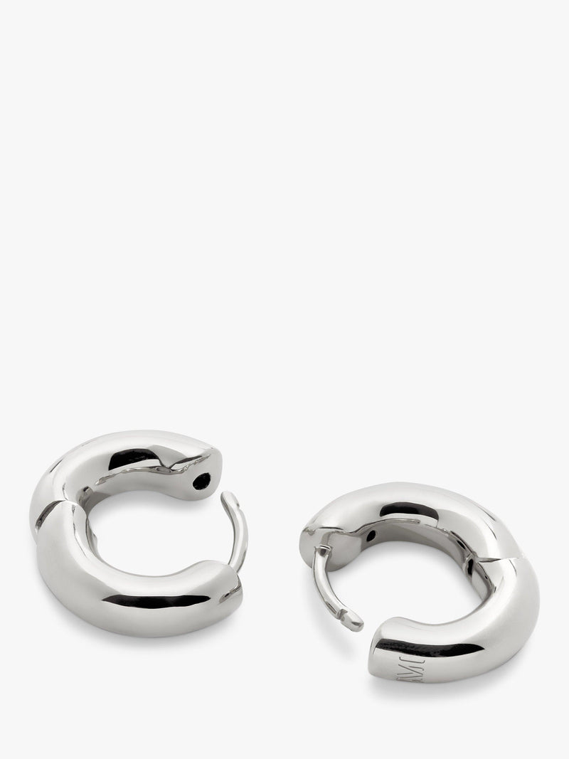 Monica Vinader silver huggie hoop earrings (British brand)