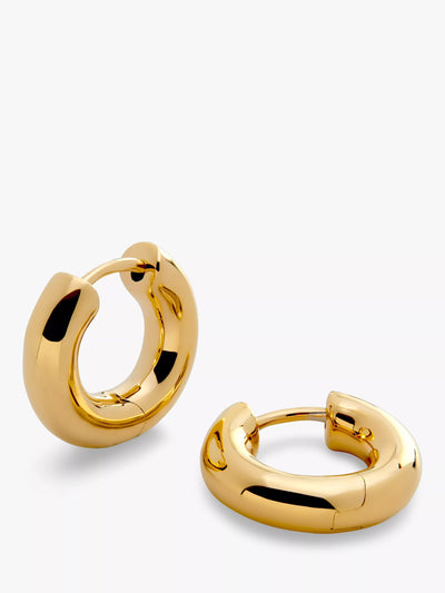 John Lewis Monica Vinader Essential Click Huggie Hoop Earrings, Gold- Buy online at McGrocer