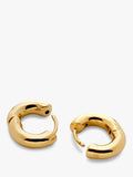 Monica Vinader huggie hoop earrings 18ct gold vermeil, imported from the UK