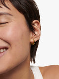 Monica Vinader huggie hoop earrings 18ct gold vermeil, imported from the UK