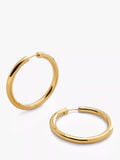 Monica Vinader large gold hoop earrings (British brand)