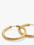 Monica Vinader large gold hoop earrings (British brand)