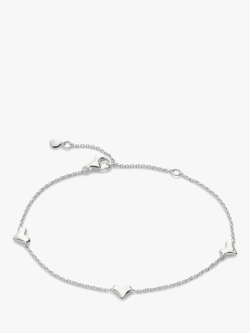 Monica Vinader heart chain bracelet 18.3cm - British product