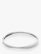 John Lewis Monica Vinader Nura Reef Thin Bangle Silver, 16cm Circumference- Buy online at McGrocer