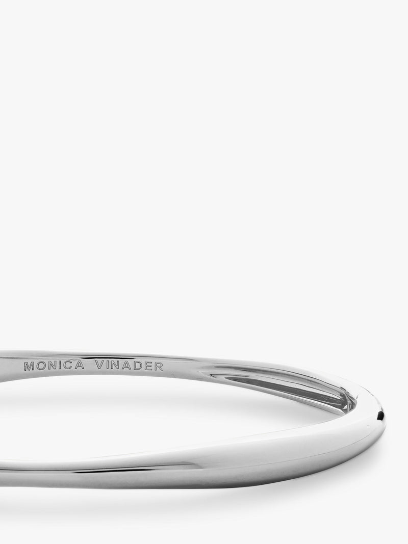 Monica Vinader Nura Reef thin bangle silver, imported from the UK