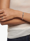 Monica Vinader Nura Reef thin bangle silver, imported from the UK