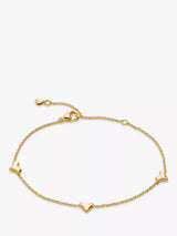 John Lewis Monica Vinader Heart Chain Bracelet 18.3cm- Buy online at McGrocer