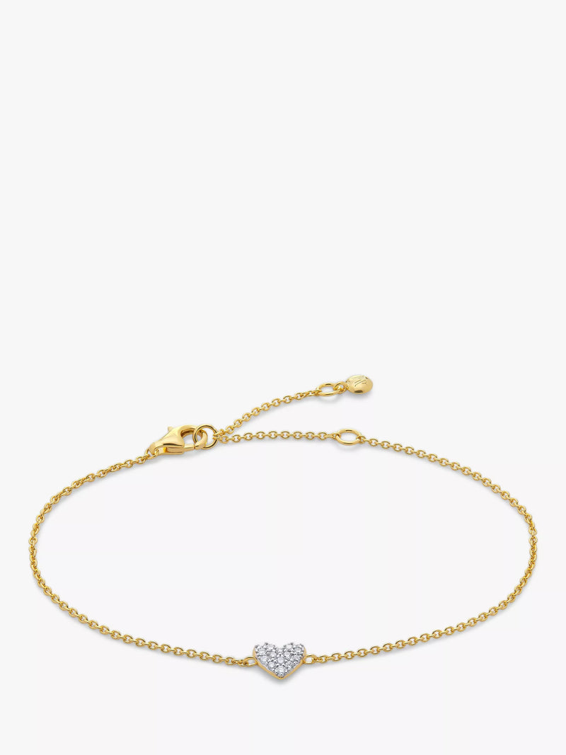 Monica Vinader lab grown diamond bracelet gold, imported from the UK