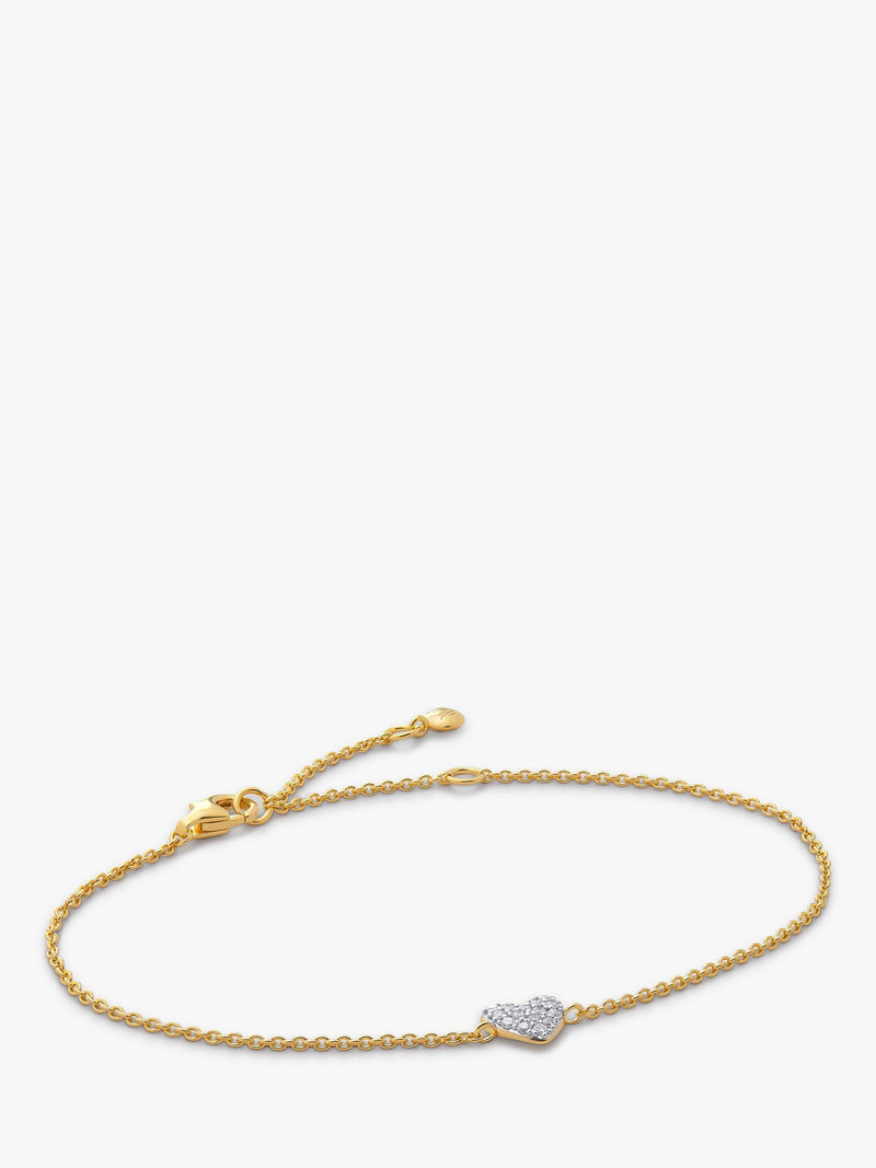 Monica Vinader lab grown diamond bracelet gold, imported from the UK