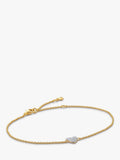 Monica Vinader lab grown diamond bracelet gold, imported from the UK