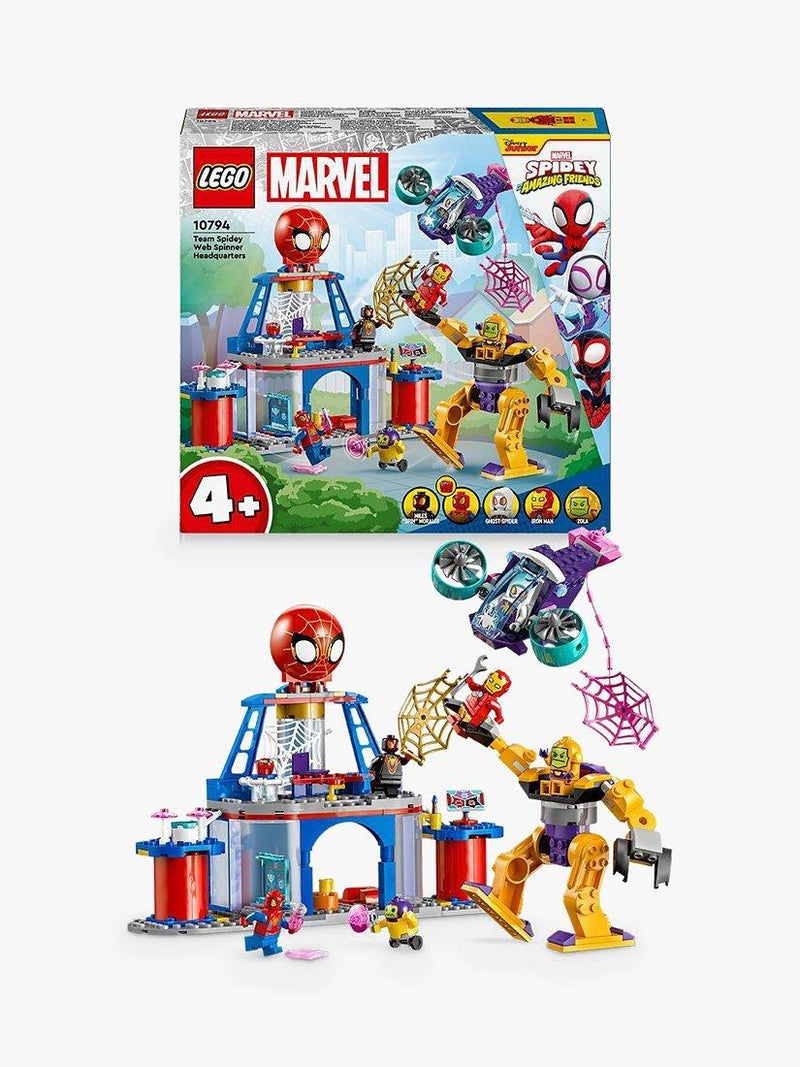 Spider-Man Web Spinner Headquarters Building Set with Minifigures, 193 Pieces