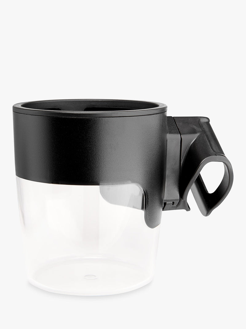 Black Nuna cup holder for MIXX and DEMI strollers, imported from the UK
