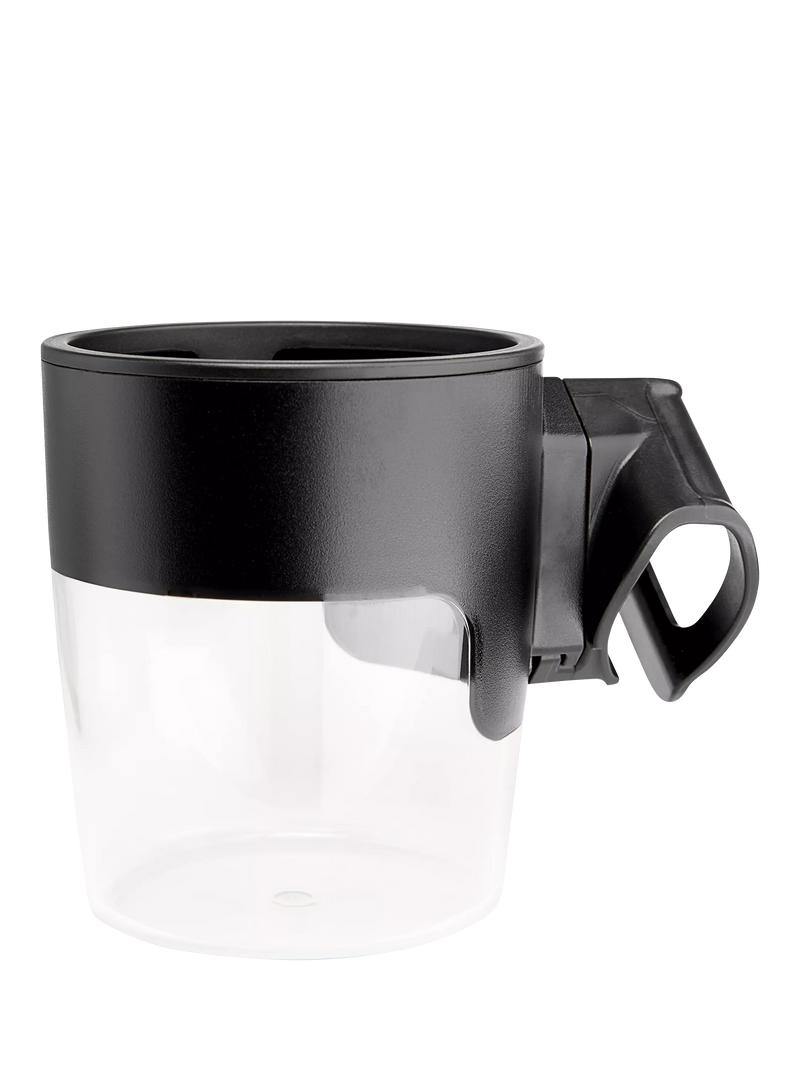 Black Nuna cup holder for MIXX and DEMI strollers, imported from the UK