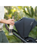Black Nuna cup holder for MIXX and DEMI strollers, imported from the UK