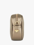 Apatchy London camera bag bronze pebble grained leather, imported from the UK