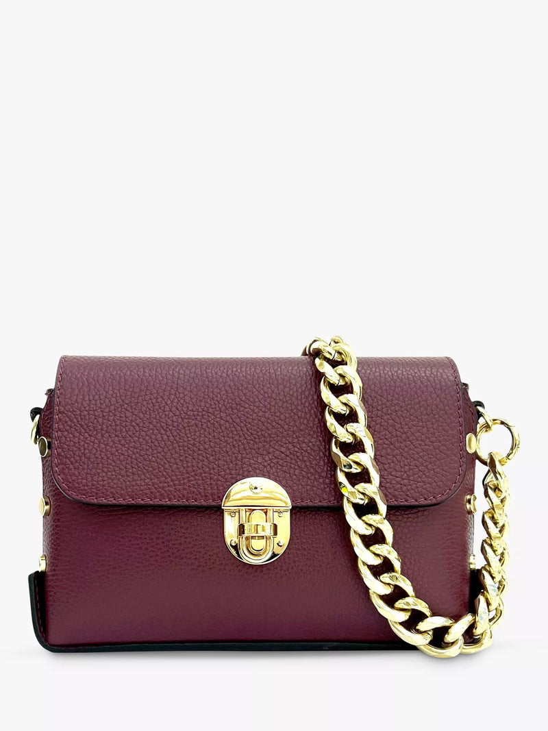 Apatchy London Bloxsome Chain Strap Leather Cross Body Bag