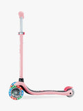 Globber Primo Lights kids scooter pastel pink, imported from the UK