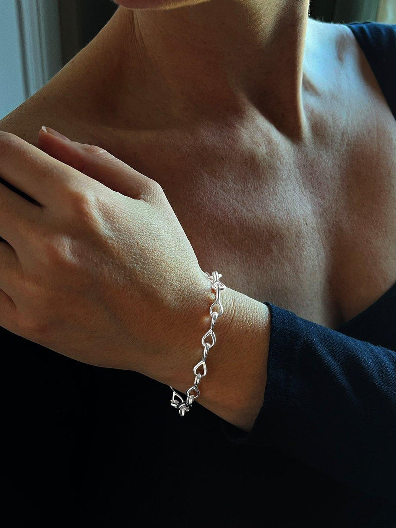 Nina B sterling silver keyhole bracelet, imported from the UK