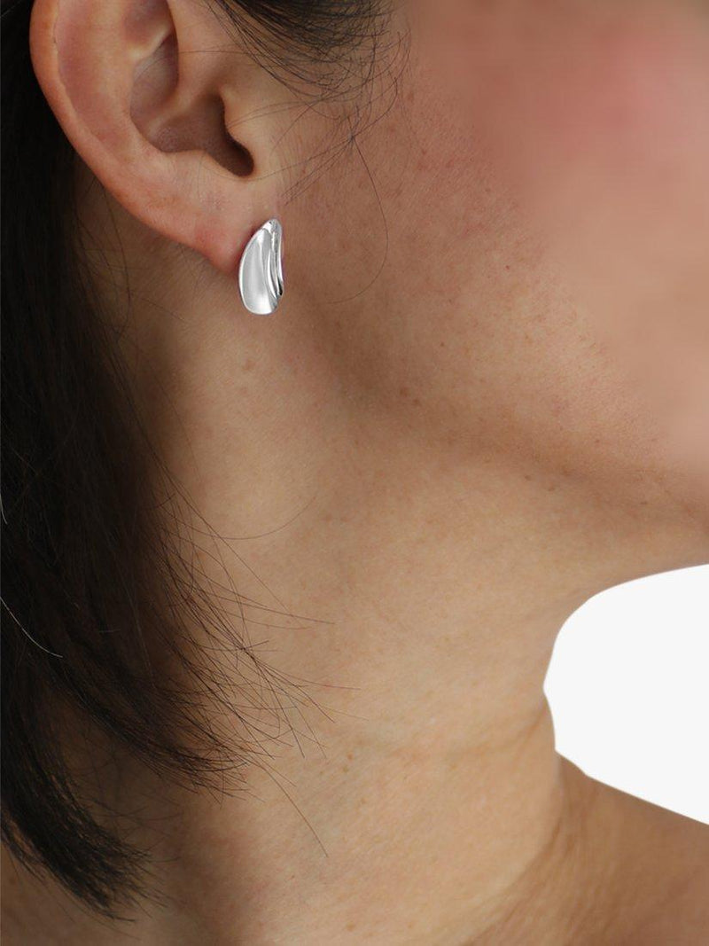 Nina B double fold stud earrings sterling silver - British product