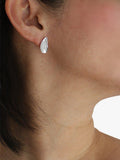 Nina B double fold stud earrings sterling silver - British product