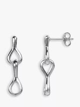 John Lewis Nina B Sterling Silver Keyhole Drop Earrings- Buy online at McGrocer