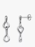 Nina B drop earrings sterling silver keyhole, UK version