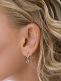 Nina B drop earrings sterling silver keyhole, UK version