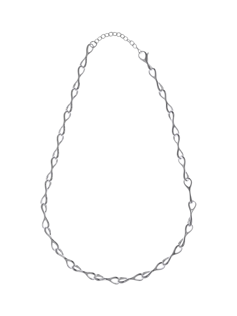 Nina B sterling silver keyhole necklace long 50-55cm - British product