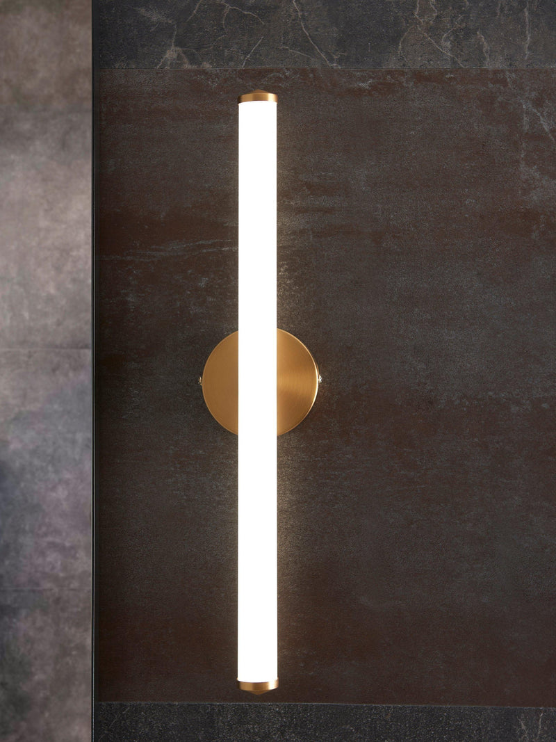 John Lewis Deco Rod LED bathroom wall light, imported from the UK