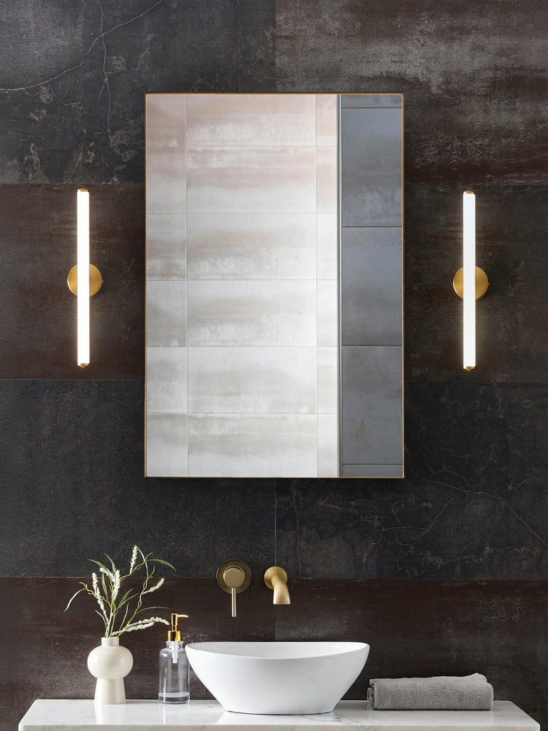 John Lewis Deco Rod LED bathroom wall light, imported from the UK