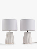 John Lewis Mini Luka ceramic table lamps white, imported from the UK