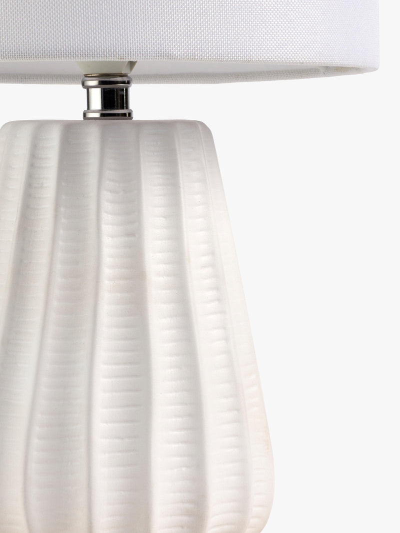 John Lewis Mini Luka ceramic table lamps white, imported from the UK