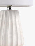 John Lewis Mini Luka ceramic table lamps white, imported from the UK