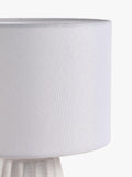 John Lewis Mini Luka ceramic table lamps white, imported from the UK