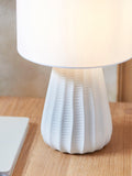 John Lewis Mini Luka ceramic table lamps white, imported from the UK