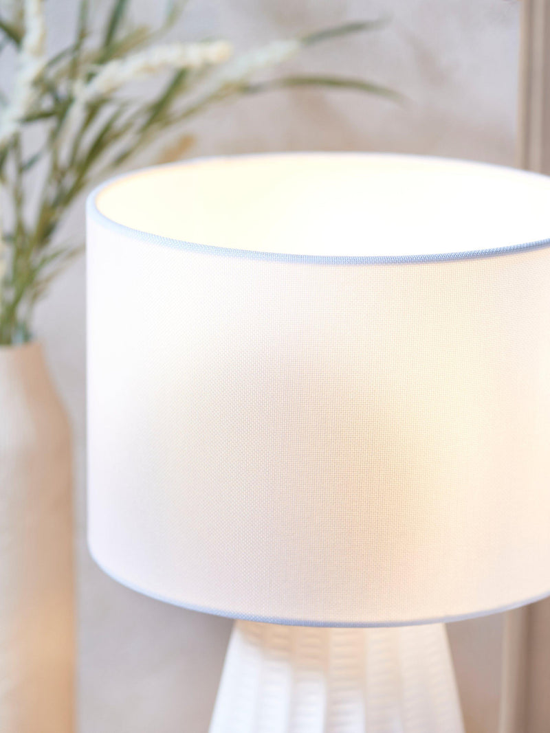 John Lewis Mini Luka ceramic table lamps white, imported from the UK