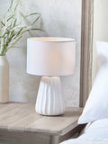 John Lewis Mini Luka ceramic table lamps white, imported from the UK