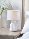 John Lewis Mini Luka ceramic table lamps white, imported from the UK