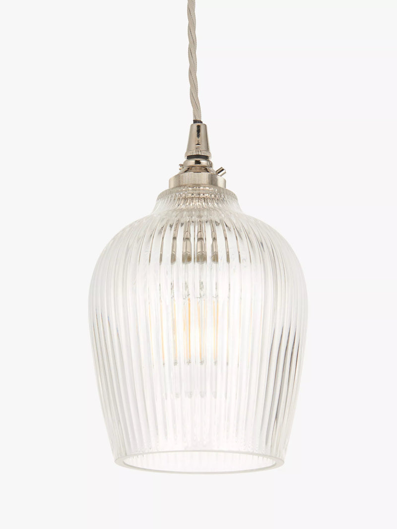 John Lewis Fulbrook clear glass ceiling shade, easy-fit, UK version