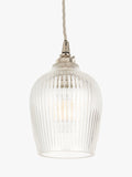 John Lewis Fulbrook clear glass ceiling shade, easy-fit, UK version