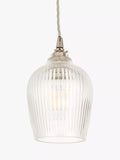 John Lewis Fulbrook clear glass ceiling shade, easy-fit, UK version