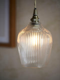John Lewis Fulbrook clear glass ceiling shade, easy-fit, UK version